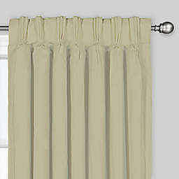 Tucson 84-Inch Pinch Pleat/Back Tab Window Curtain Panel in Wheat (Single)