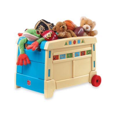 step 2 toy box with shelf pink