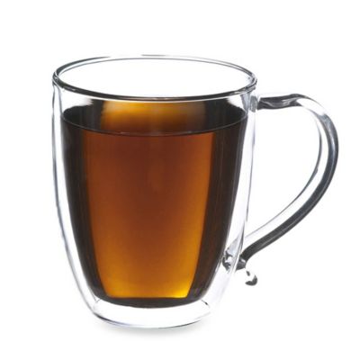 double glass mug