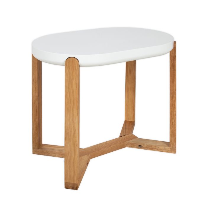 Kate And Laurel Hubbell Wooden Side Table In Black White Bed Bath Beyond