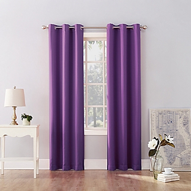 Sun Zero&reg; Riley Kids Bedroom 95-Inch Room Darkening Curtain Panel in Purple (Single). View a larger version of this product image.