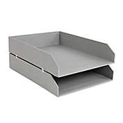 Hakan Letter Trays in Grey (Set of 2)