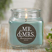 Mr. &amp; Mrs. Personalized Eucalyptus Spa Candle Jar