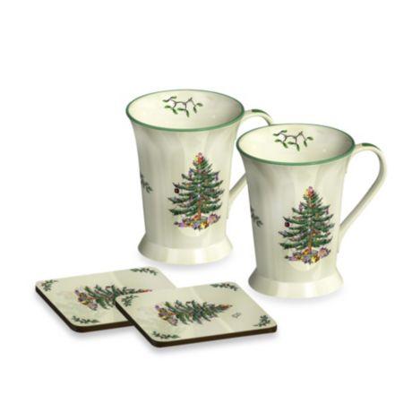 Spode® Christmas Tree Mug and Coaster (Set of 2) | Bed ...