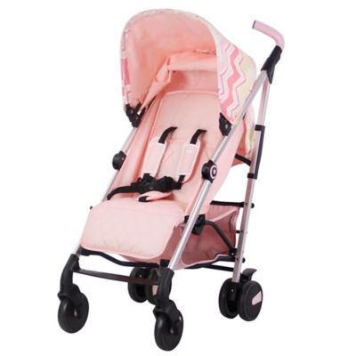 my babiie pink and white stroller