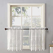 No.918&reg; Joy Lace Rod Pocket Sheer Kitchen Curtain Tier Pair