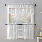 Alternate image 4 for No.918&reg; Joy Lace 36-Inch Rod Pocket Sheer Kitchen Curtain Tier Pair in White