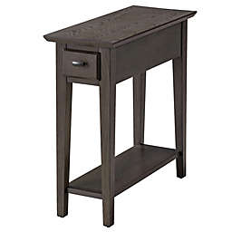 Leick Home Chairside Accent Table in Smoke Grey