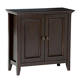 Simpli Home Amherst Solid Wood Storage Cabinet in Hickory Brown