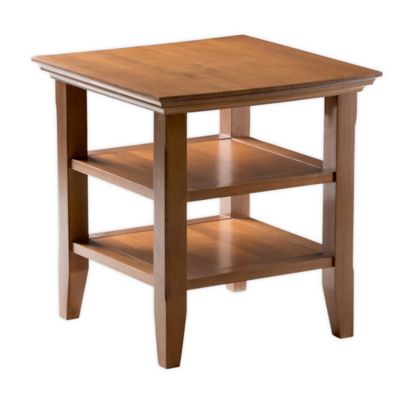 Simplihome End Table, Acadian, Light Golden Brown