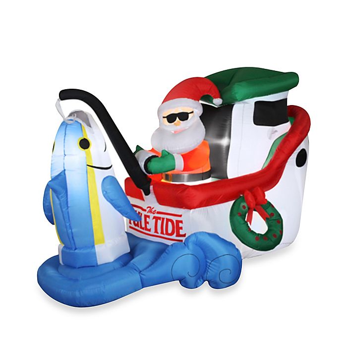 Airblown® Inflatable Outdoor 55Inch Santa Fishing Tuna