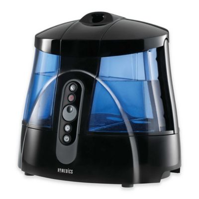 HOMEDICS 1.7-Gallon Tabletop Cool Mist/Warm Mist Humidifier (For Rooms 401-1000-sq ft) in Black | UHE-WM70