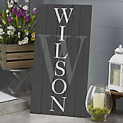 Family Name 16-Inch x 31.5-Inch Personalized Standing Wood Sign