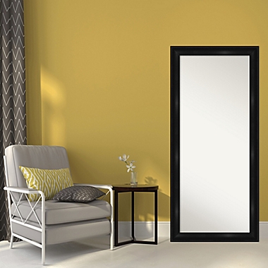 Amanti Art Grand 30-Inch x 66-Inch Framed Full Length Floor/Leaner Mirror in Black. View a larger version of this product image.