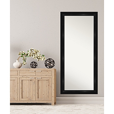 Amanti Art Grand 30-Inch x 66-Inch Framed Full Length Floor/Leaner Mirror in Black. View a larger version of this product image.