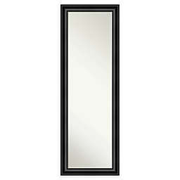 Amanti Art Grand 18-Inch x 52-Inch Narrow Framed On the Door Mirror in Black