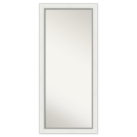 Alternate image 1 for Amanti Art Eva 29-Inch x 65-Inch Framed Full Length Floor/Leaner Mirror in White/Silver