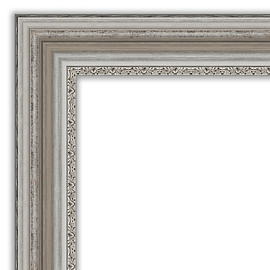 Amanti Art Parlor 22-Inch x 26-Inch Framed Bathroom Vanity Mirror in Nickel/Silver. View a larger version of this product image.