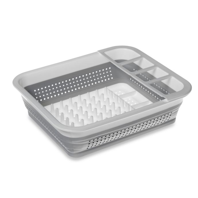 madesmart® Collapsible Dish Rack in White Bed Bath and Beyond Canada