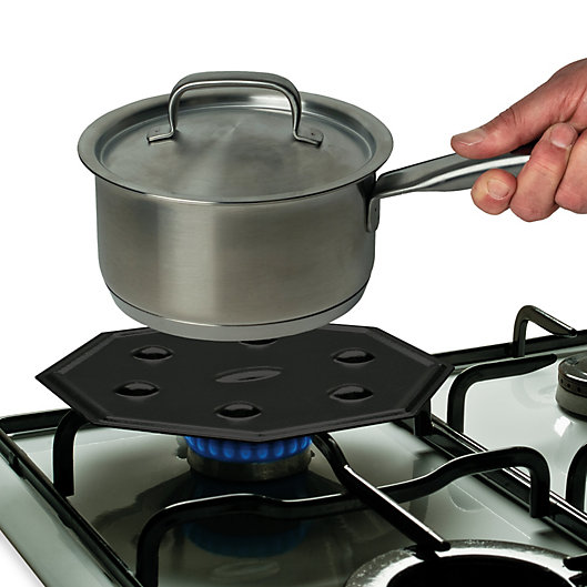 Flame Tamer SIMMER Ring Aluminum HEAT Diffuser DISTRIBUTER gas stove top stovetop with Wood Handle 