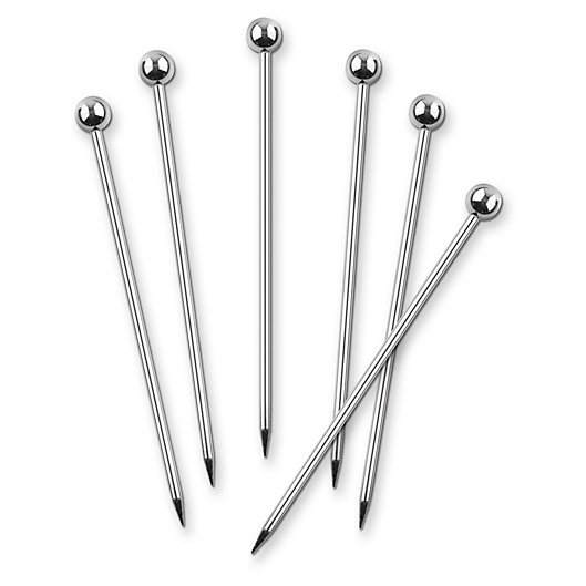 Stainless Steel Martini Cocktail Picks for Olive,Cocktail,Party,Wedding Silver Circle Set of 5