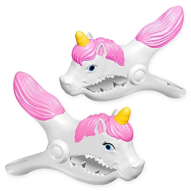Unicorn Boca Clips&reg; in Grey (Set of 2). View a larger version of this product image.