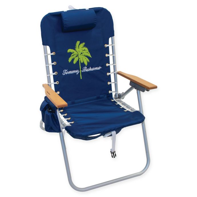Tommy Bahama 5-Position Backpack Hi Boy Beach Chair in Blue | Bed Bath ...