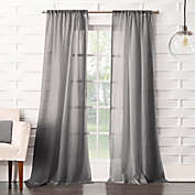 No. 918&reg; Lourdes Crush Texture 84-Inch Semi-Sheer Curtain Panel in Grey (Single)