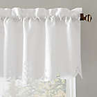 Alternate image 1 for No.918&reg; Mariela Floral Trim 14-Inch Rod Pocket Kitchen Curtain Valance in White