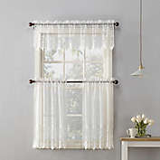 No.918&trade; Joy Lace Rod Pocket Sheer Kitchen Curtain Swag Valance Pair Collection