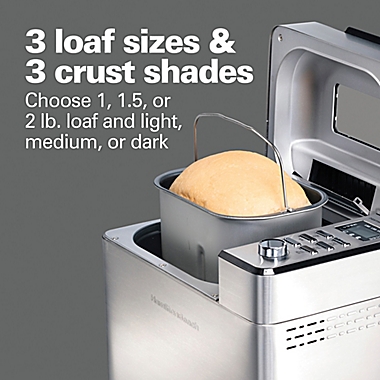 Hamilton Beach&reg; Premium Dough &amp; Bread Maker in Stainless Steel. View a larger version of this product image.