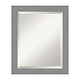 Amanti Art Brushed Nickel 20-Inch x 24-Inch Framed Bathroom Vanity Mirror in Nickel/Silver
