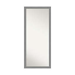 Amanti Art Brushed Nickel 28-Inch x 64-Inch Framed Full Length Floor/Leaner Mirror in Nickel/Silver