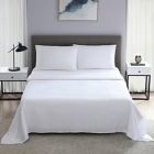 Alternate image 1 for Therapedic&reg; Rayon Made From Bamboo 300-Thread-Count 3.5 lb. Weighted Twin Sheet Set in White