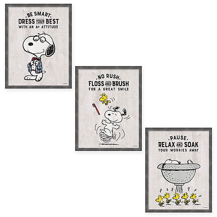 Be strong snoopy Glossy Poster Love snoopy bathroom Art Print Home Decor Gift 