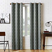 Sun Zero&reg; Kenwood Chevron 95-Inch Room Darkening Window Curtain Panel in Gray (Single)