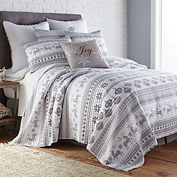 Levtex Home Let It Snow 2-Piece Reversible Twin/Twin XL Quilt Set in Grey/White
