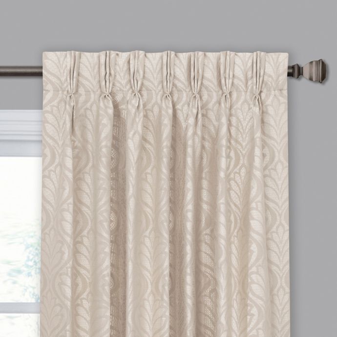 Herbal Pinch Pleat/Back Tab Window Curtain Panel in Sand | Bed Bath and ...