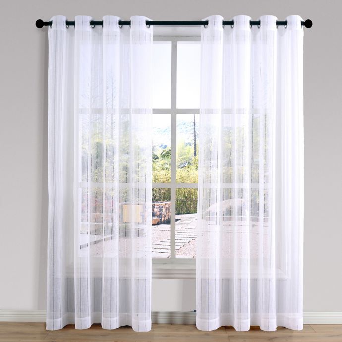 Domino Grommet Sheer Window Curtain Panel Bed Bath Beyond