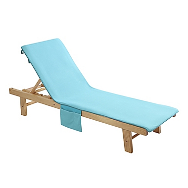 Cooling Memory Foam Chaise Lounge Cover in Blue. View a larger version of this product image.