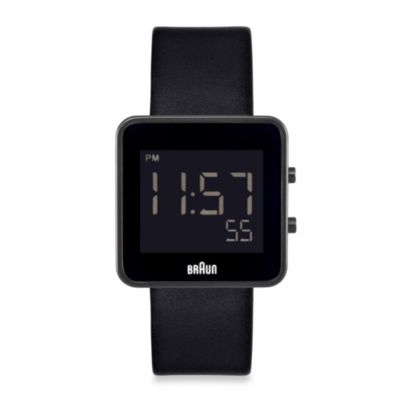 matte black digital watch
