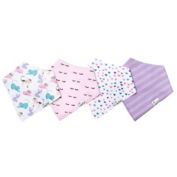 Copper Pearl 4-Pack Sassy Bandana Bibs