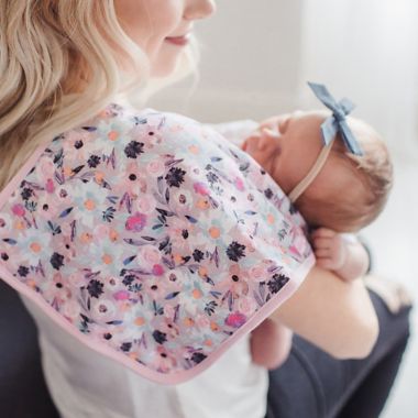 Copper Pearl&trade; 3-Pack Floral Burp Cloths. View a larger version of this product image.