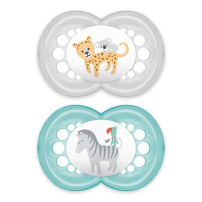 MAM Air Modern Ages 16+ Months Pacifier In Grey/Blue (2-Pack) | Buybuy BABY