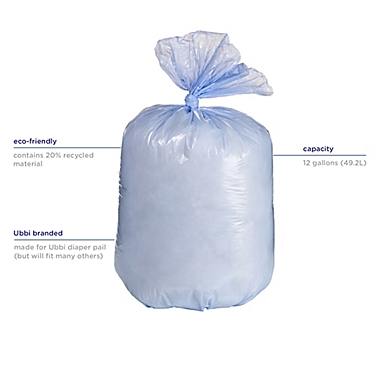 Ubbi&reg; Diaper Pail 75-Count Value Pack Plastic Bags. View a larger version of this product image.