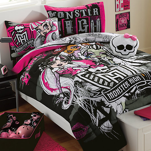 Monster High Sketchy Ghouls Bedding Set, Monsters University Twin Bed Set