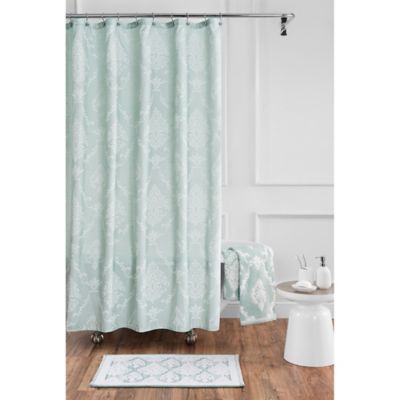 Croscill Tranquility Tissue Box Cover Teal Green Floral matches shower curtain 