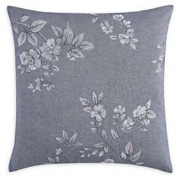 Charisma® Riva Floral Embroidered Square Throw Pillow in Grey