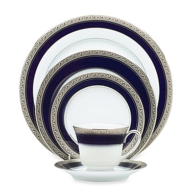 Noritake&reg; Crestwood Cobalt Platinum Dinnerware Collection. View a larger version of this product image.