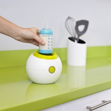 Boon ORB Bottle Warmer in White/Green. View a larger version of this product image.